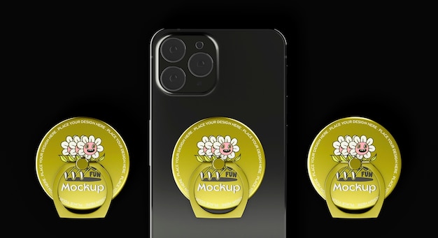 3d rendering of pop socket mockup