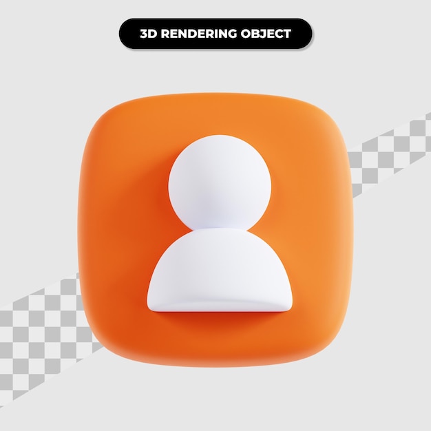 프로필 사용자 인터페이스의 3d 렌더링