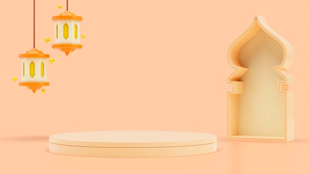 3d rendering of ramadan background