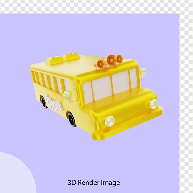 3d rendering of school bus education