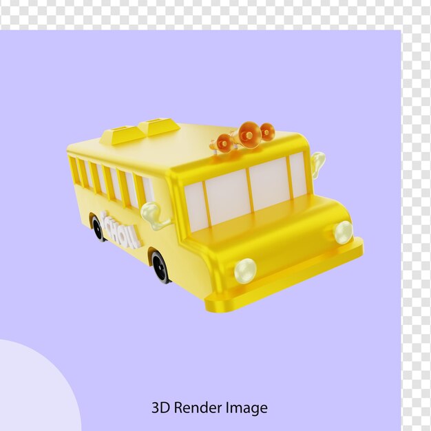 PSD スクールバス教育の3dレンダリング