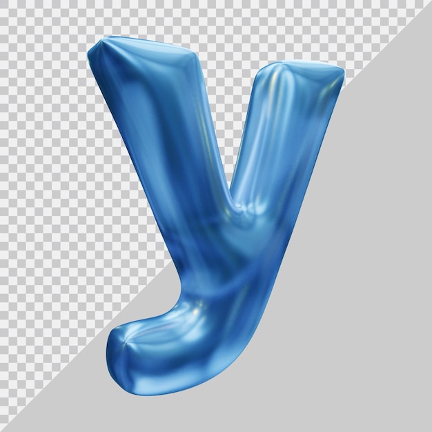 3d rendering of small letter y with modern style