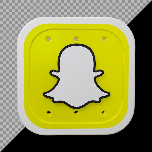 Snapchat 아이콘의 3d 렌더링