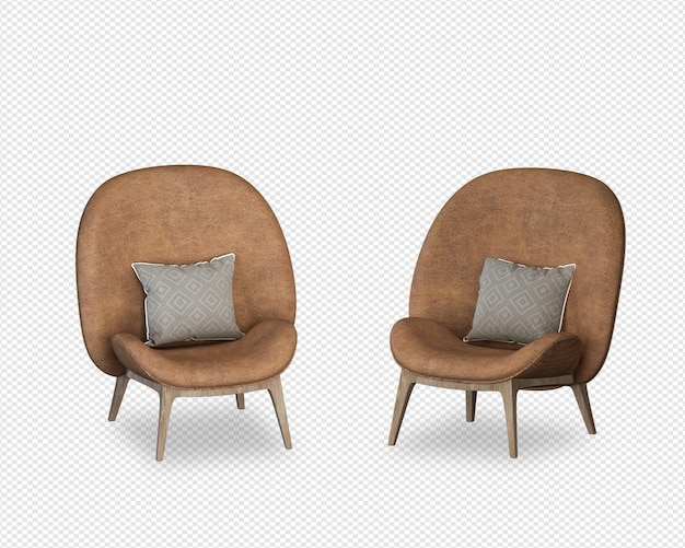 PSD 3d-рендеринг концепции дивана