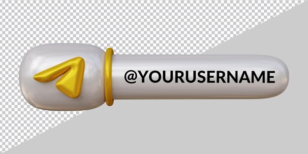 3d rendering of telegram icon lower third