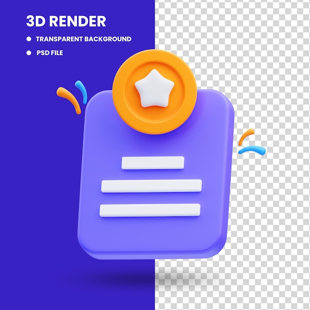 3d-рендеринг иллюстрации значка лучшего маркетингового рейтинга