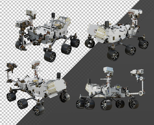 マーズローバー宇宙船の3dレンダリング