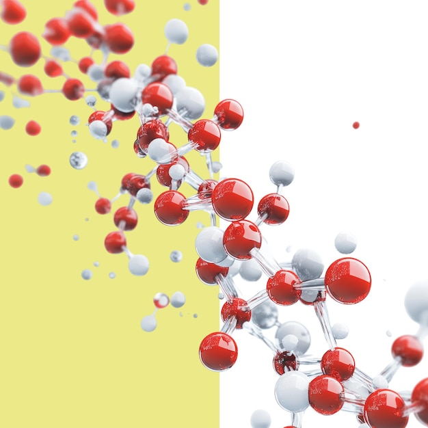 3D rendering of the modeled molecule of water isolated on a white background transparent alpha background png