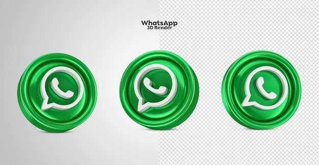 PSD 3d-рендеринг значка логотипа whatsapp