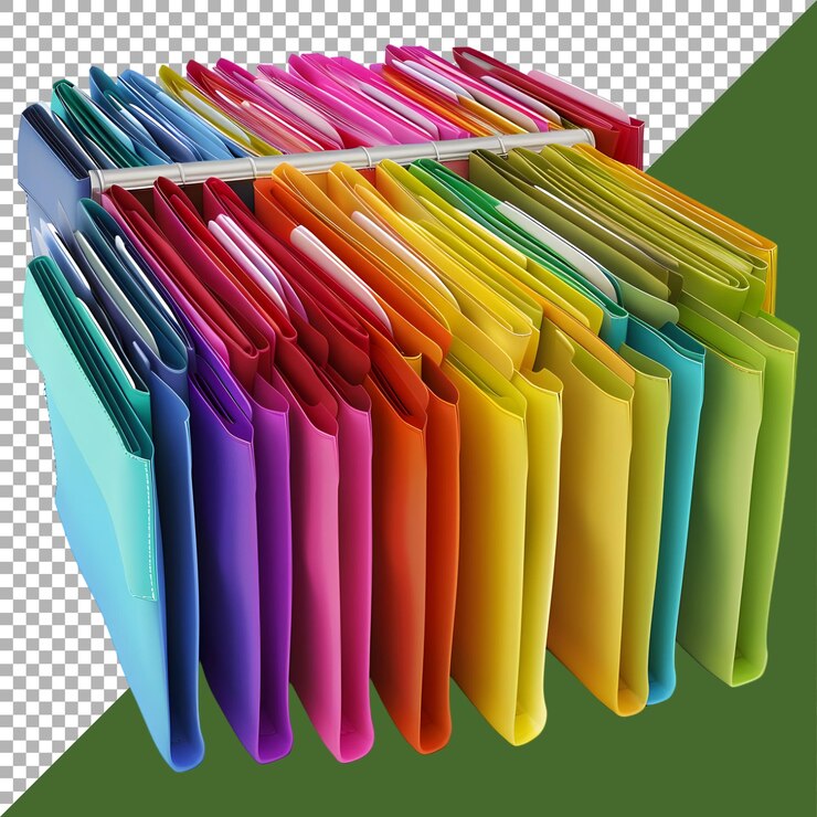 PSD 3d rendering of a office file for record on transparent background ai generated