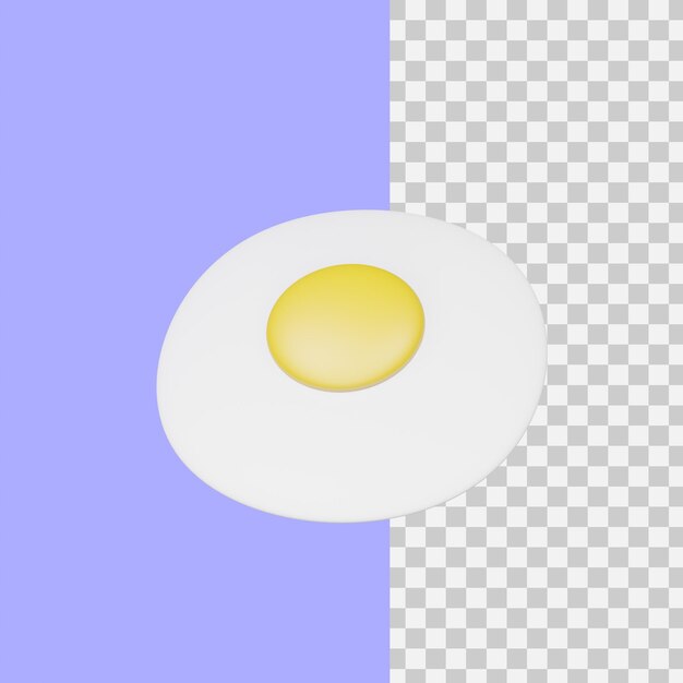 PSD 3d-rendering omelet pictogram