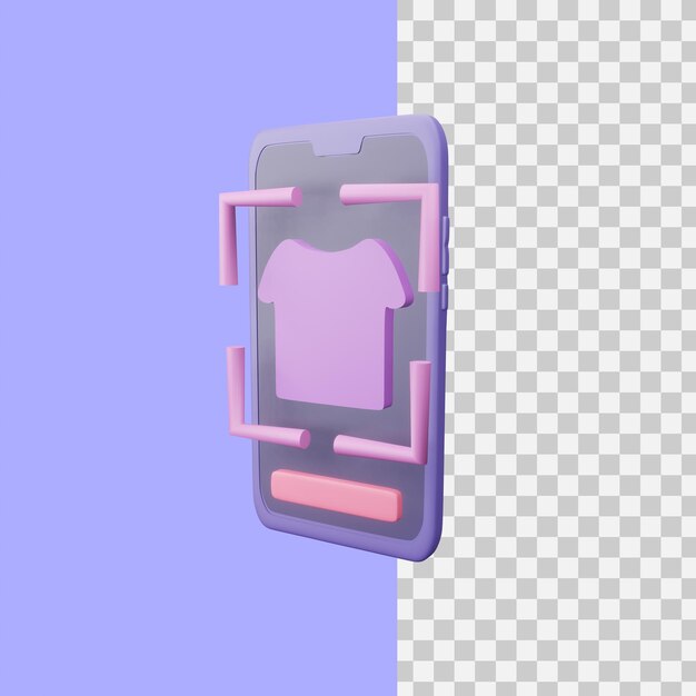 3D-rendering online winkel icoon