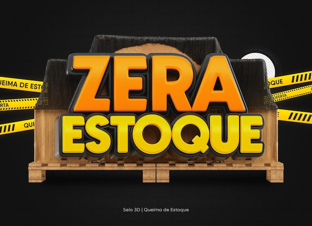 3d rendering operation estoque zerado in portuguese for brazilian campaign