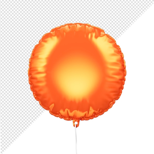 Rendering 3d di palloncino arancione