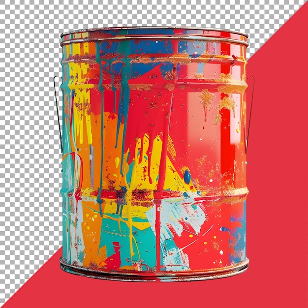 3d rendering of a paint box for painter on transparent background ai generated