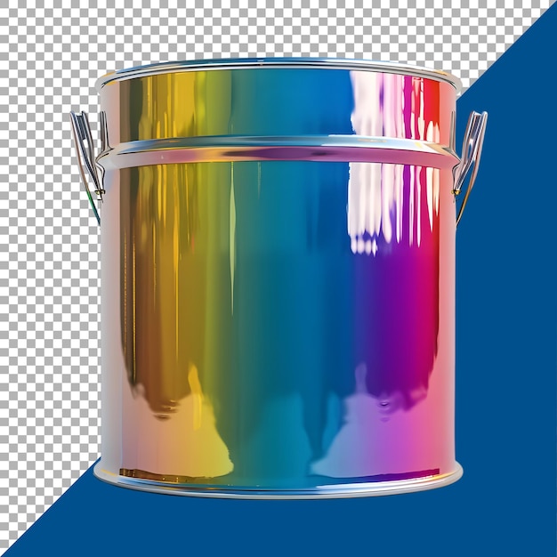 3d rendering of a paint box for painter on transparent background ai generated