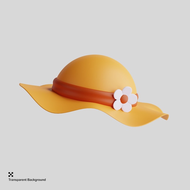 PSD 3d rendering pamela hat illustration
