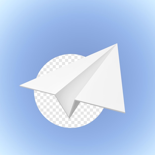 3d rendering of a paper air plane