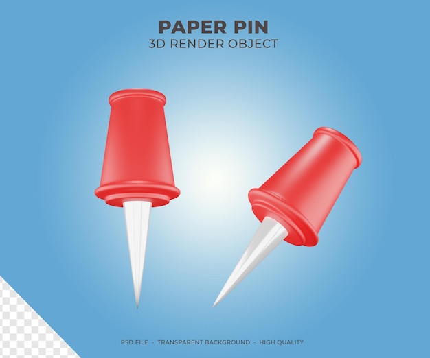 3d rendering papier pin