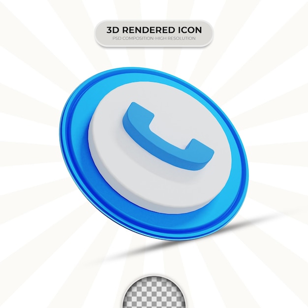 Icona del telefono di rendering 3d