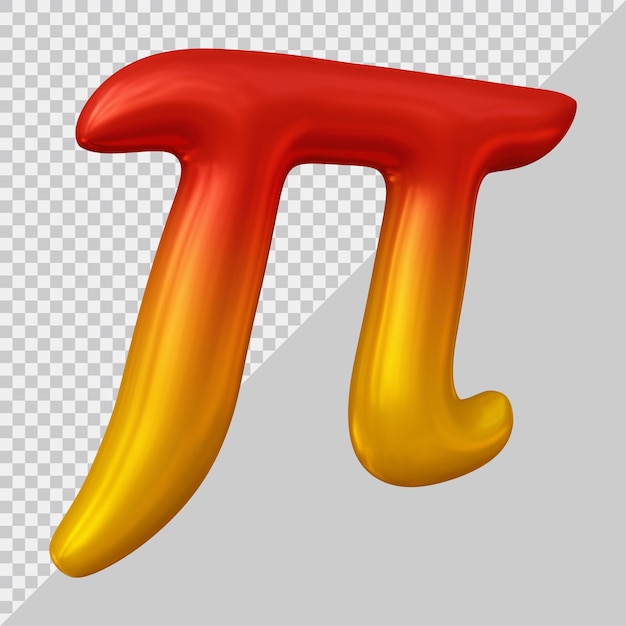 3d rendering of pi symbol balloon