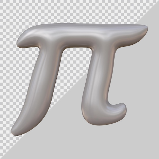 3d rendering of pi symbol balloon
