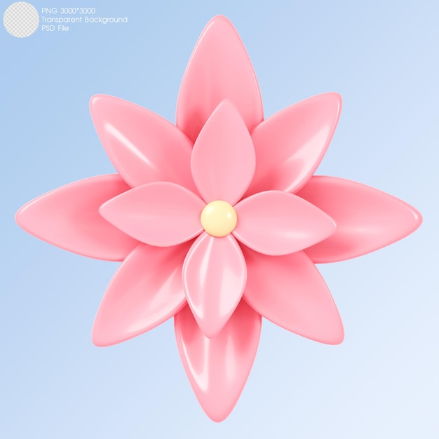 3d 렌더링 핑크 꽃 배경에 고립