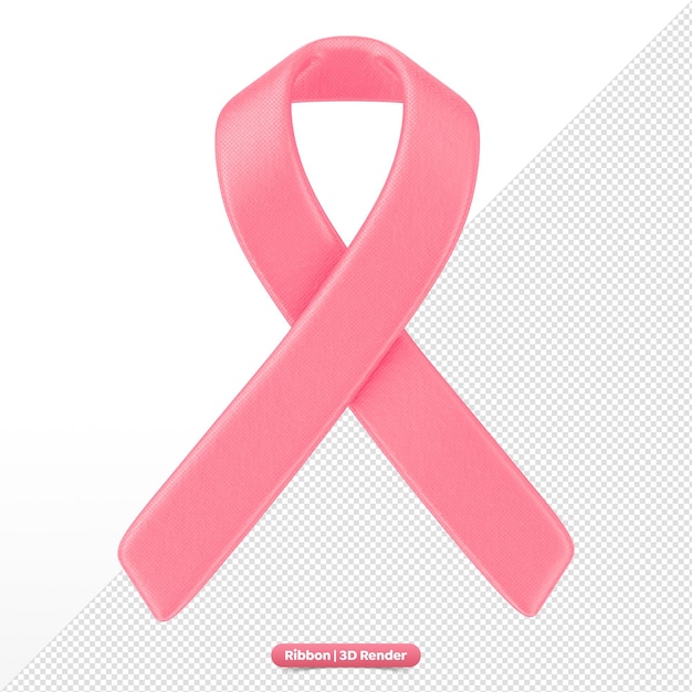 PSD rendering 3d del nastro rosa di ottobre