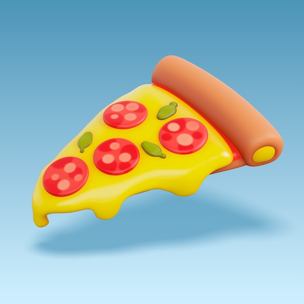3Dレンダリング ピザ