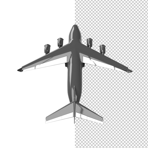 Rendering 3d dell'aereo isolato