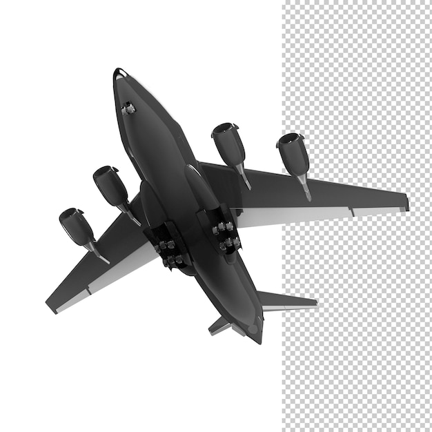 Rendering 3d dell'aereo isolato