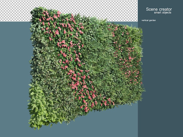 Rendering 3d del recinto di piante isolato