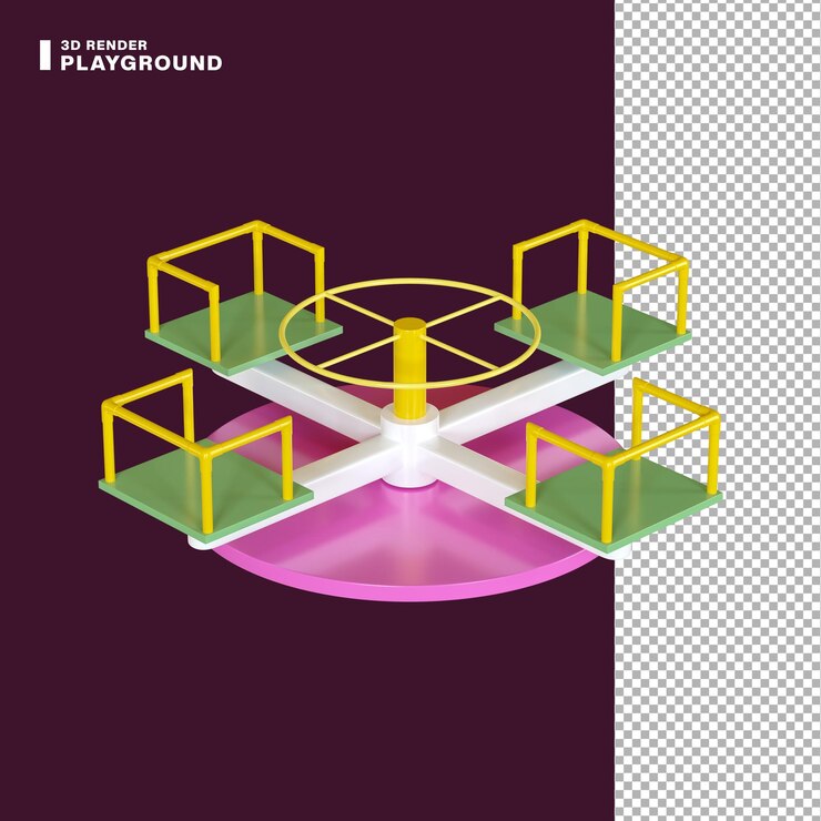 PSD 3d rendering playground icon