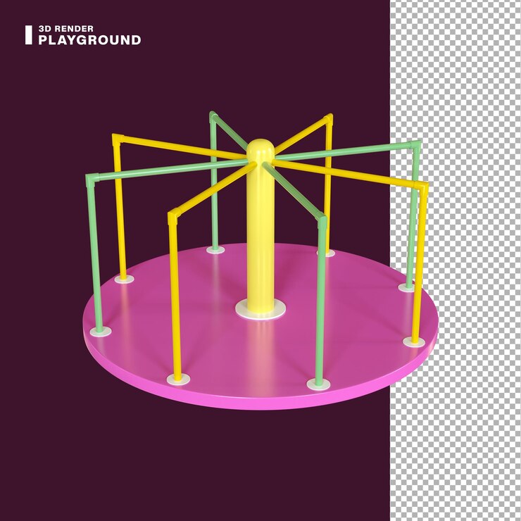 PSD 3d rendering playground icon