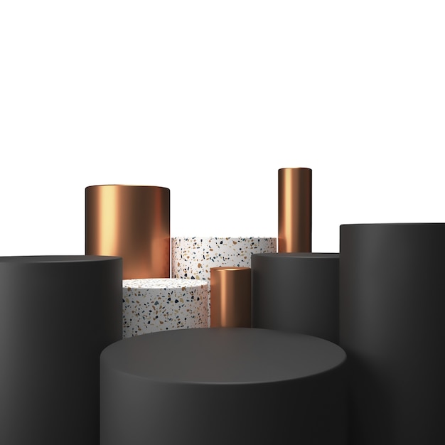 3D-rendering podium isolert