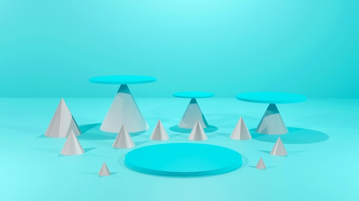 PSD 3d rendering podium for product placement  