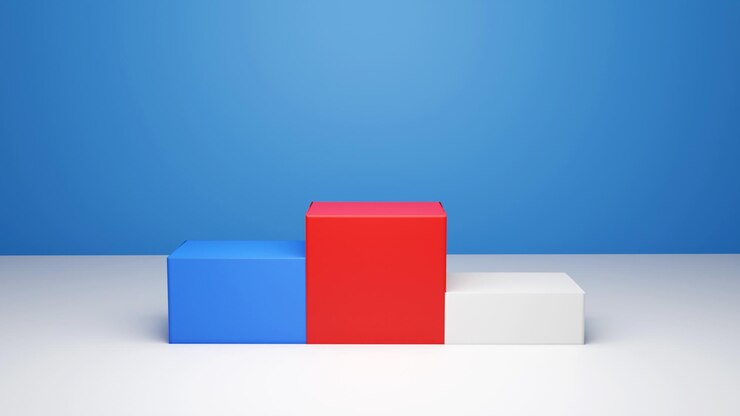 PSD 3d rendering podium for product placement  