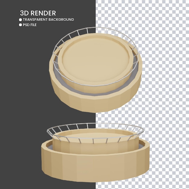 表彰台の3Dレンダリング