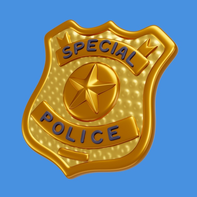 3d rendering of police item
