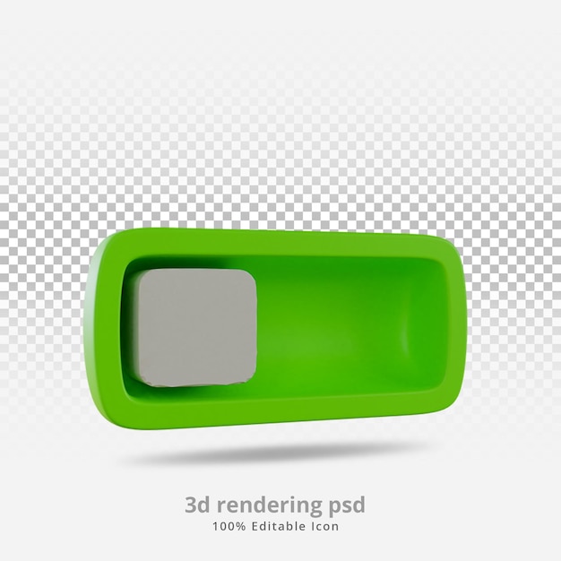 3d rendering power on button