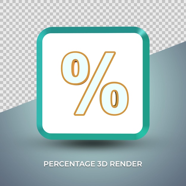 3d rendering of price tags with percent symbols inside