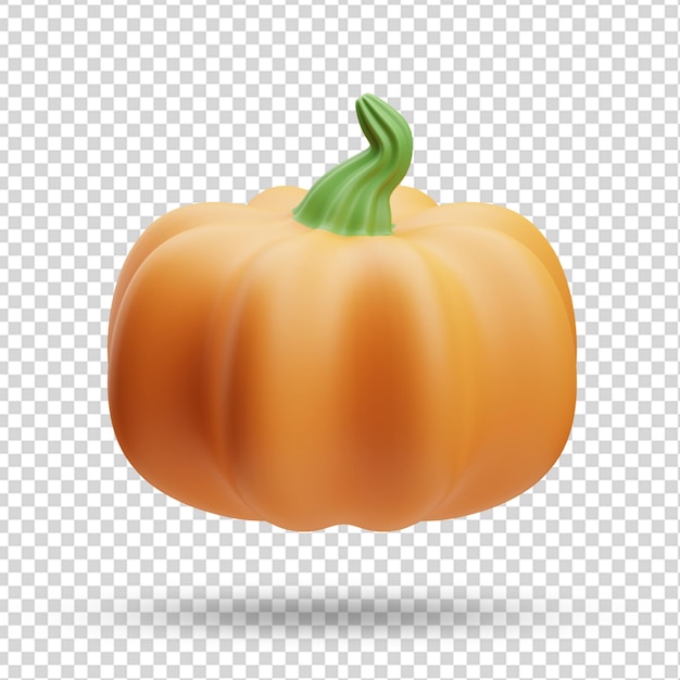 3d rendering of pumkin fruit icon illustration