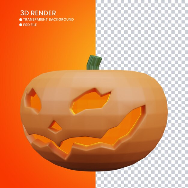 PSD 3d rendering of pumpkin