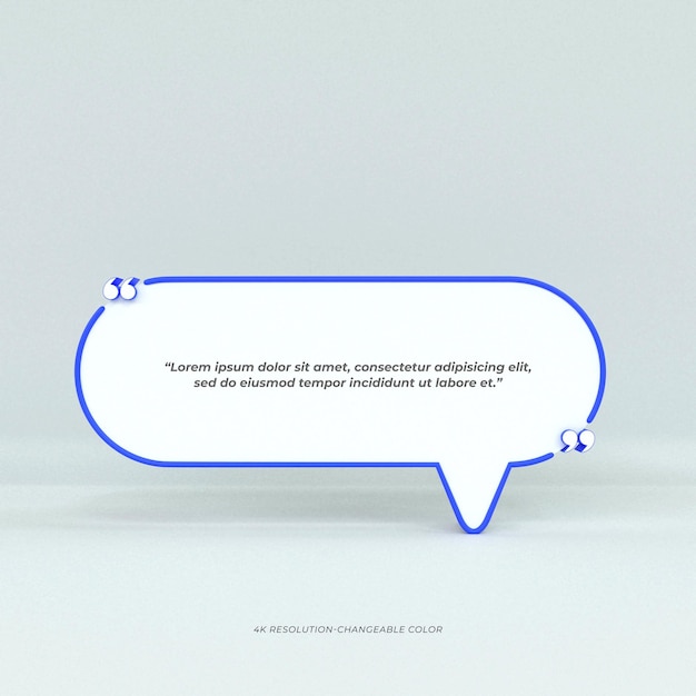 3d rendering quote frames box blank templates realistic minimal text info design box banner design