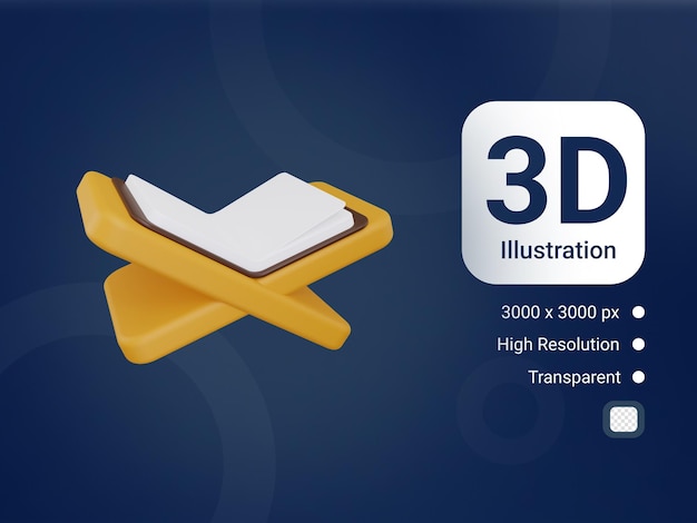 3d rendering quran book icon