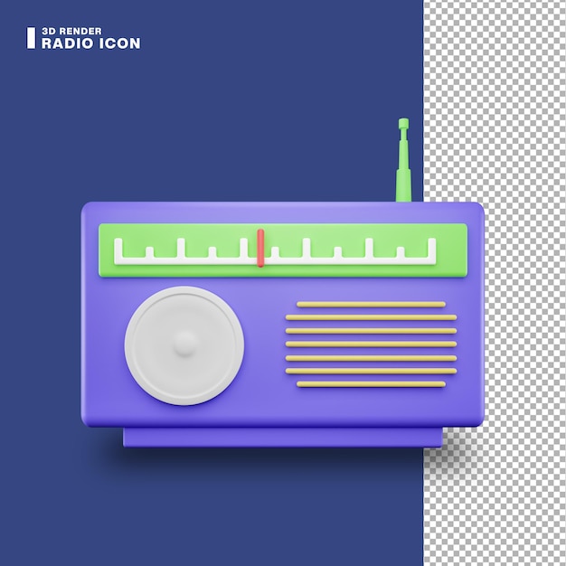 PSD 3d-rendering radiopictogram