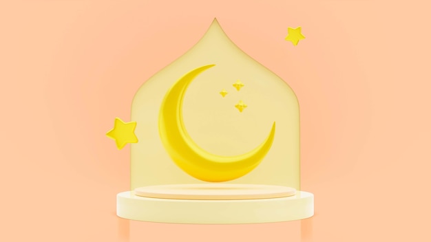 3d rendering of ramadan background
