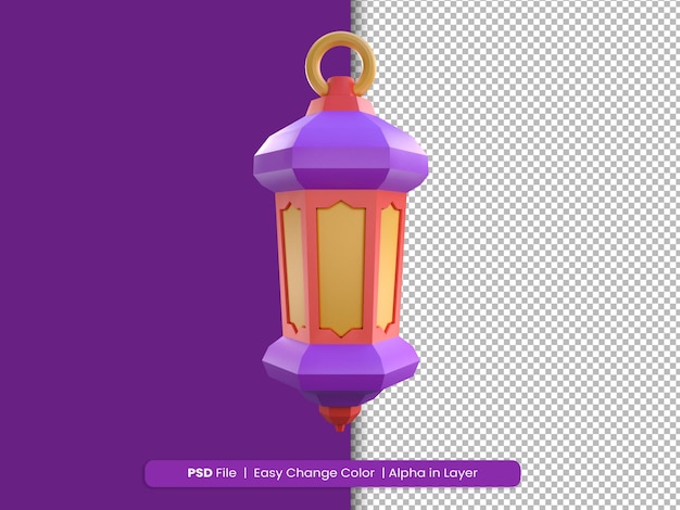 3d-rendering ramadan icon traditionele lantaarn