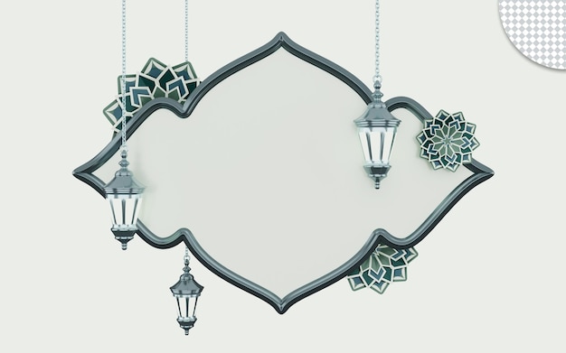 PSD 3d rendering for ramadan kareem eid al adha isra miraj eid mubarak