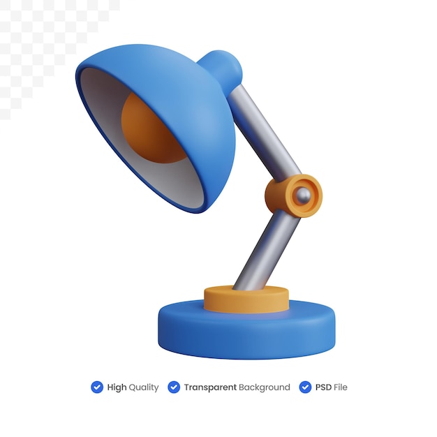 3d rendering reading lamp isolated